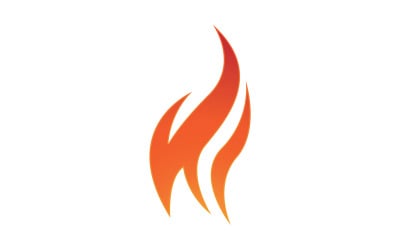 Icono del logotipo de hots de llama de fuego ardiente v25