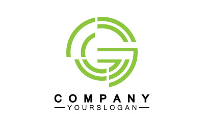 Initial letter G logo icon vector v26