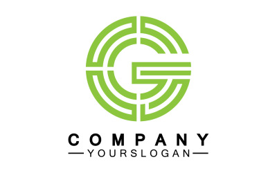 Initial letter G logo icon vector v34