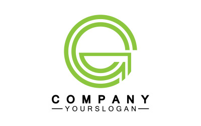 Letra inicial G logo icono vector v11