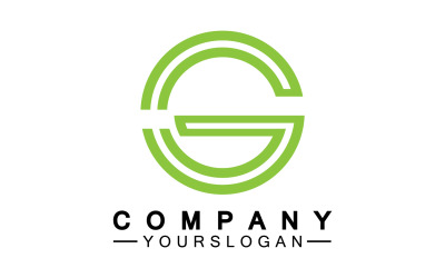 Letra inicial G logo icono vector v17