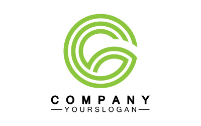Letra inicial G logo icono vector v24