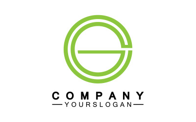 Letra inicial G logo icono vector v2