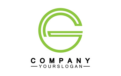 Letra inicial G logo icono vector v6