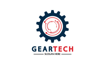 Logotipo vectorial del icono de Gear Tech v27