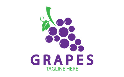 Grape fruits fresh icon logo v23