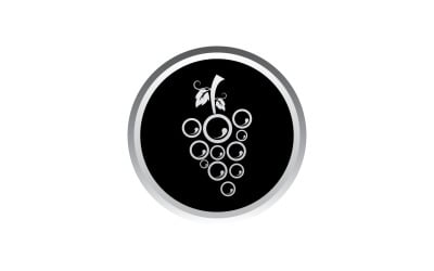 Grape fruits fresh icon logo v68
