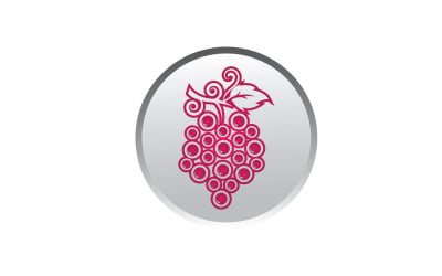 Grape fruits fresh icon logo v69