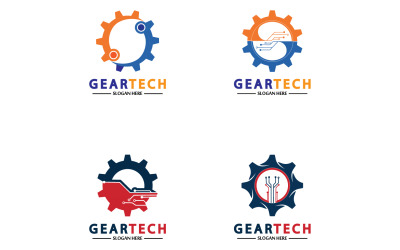 Logotipo vectorial del icono de Gear Tech v53