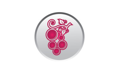 Druivenvruchten vers pictogram logo v78