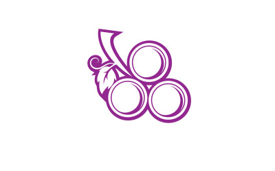 Grape fruits fresh icon logo v113