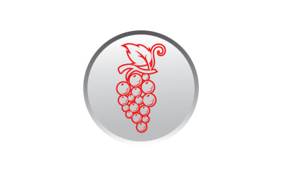 Grape fruits fresh icon logo v121