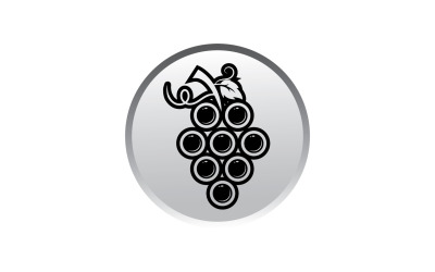 Grape fruits fresh icon logo v87