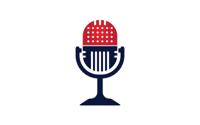 Mic podcasat icon vector template logo v11