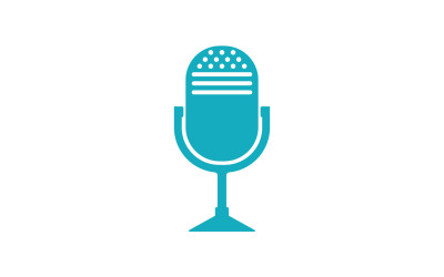 Mic podcasat icon vector template logo v12