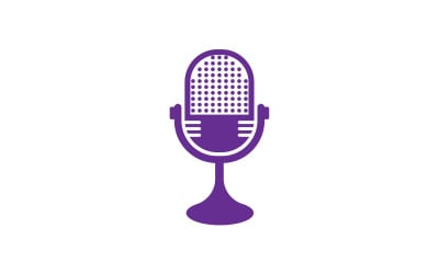 Mic podcasat icon vector template logo v13