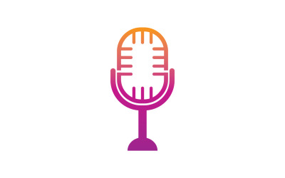 Mic podcasat icon vector template logo v19