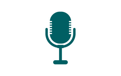 Mic podcasat icon vector template logo v22