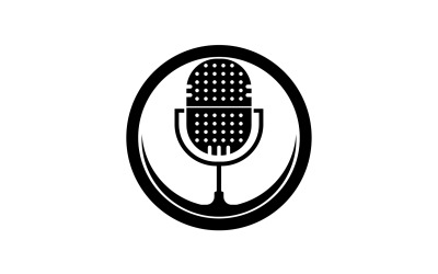 Mic podcasat icon vector template logo v36