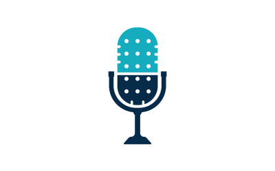 Mic podcasat icon vector template logo v9