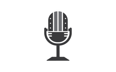 Mikrofon-Podcasat-Symbol, Vektorvorlage, Logo v7