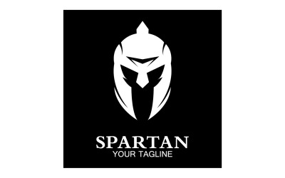 Casco espartano gladiador icono logo vector v1