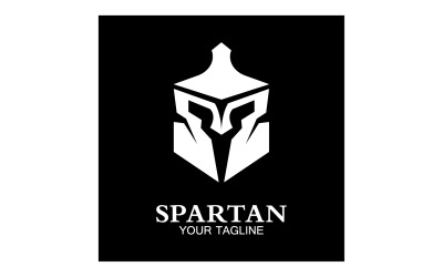 Casco espartano gladiador icono logo vector v5