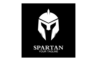 Casco espartano gladiador icono logo vector v8