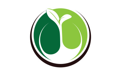 Logotipo de plantilla de brotes de semillas v32