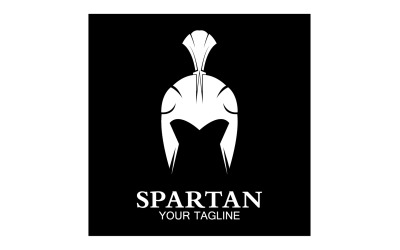 Spartalı kask gladyatör simgesi logo vektör v2