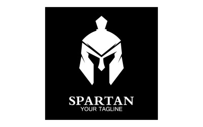 Spartalı kask gladyatör simgesi logo vektör v4