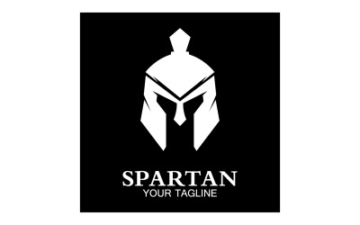 Spartański hełm gladiatora ikona logo wektor v4