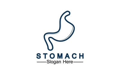 Health stomach icon logo vector template logo v2