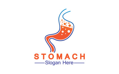 Logo del modello vettoriale del logo dell&amp;#39;icona dello stomaco sanitario v18