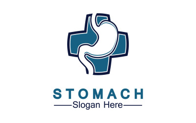 Logo del modello vettoriale del logo dell&amp;#39;icona dello stomaco sanitario v27