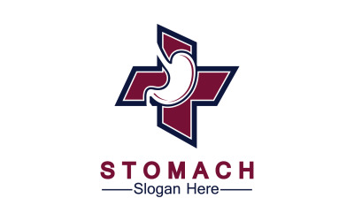 Logo del modello vettoriale del logo dell&amp;#39;icona dello stomaco sanitario v28