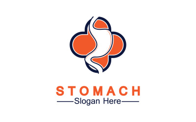 Logo del modello vettoriale del logo dell&amp;#39;icona dello stomaco sanitario v30
