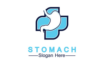 Logo del modello vettoriale del logo dell&amp;#39;icona dello stomaco sanitario v32