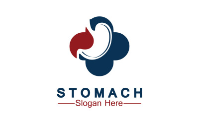 Logotipo de plantilla de vector de logotipo de icono de estómago de salud v40