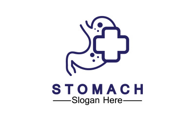 Sağlık mide simgesi logo vektör şablonu logo v22