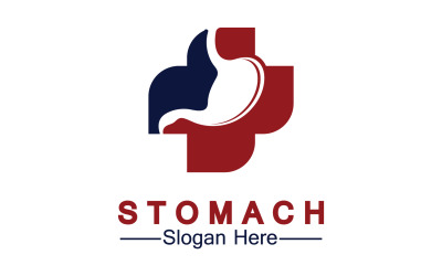 Sağlık mide simgesi logo vektör şablonu logosu v39