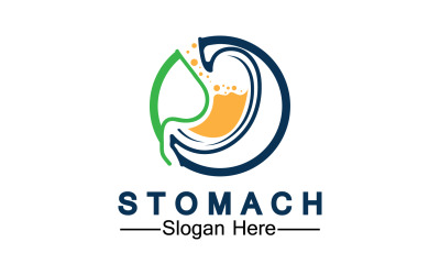 Sağlık mide simgesi logo vektör şablonu logosu v44