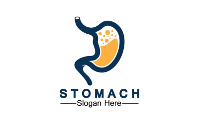 Santé estomac icône logo modèle vectoriel logo v16