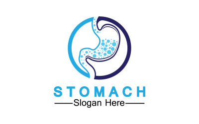 Santé estomac icône logo modèle vectoriel logo v42