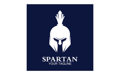 Spartalı kask gladyatör simgesi logo vektör v15