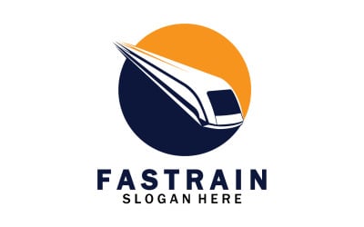 Faster train transportation icon logo v40