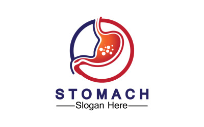 Logo del modello vettoriale del logo dell&amp;#39;icona dello stomaco sanitario v45