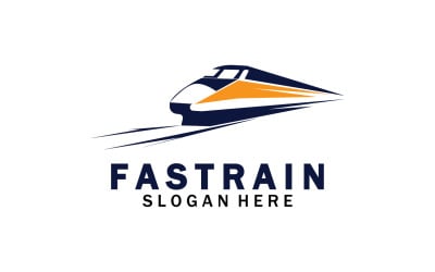 Logotipo de icono de transporte de tren más rápido v26