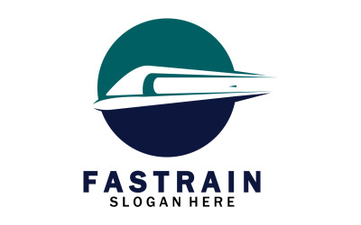 Logotipo de icono de transporte de tren más rápido v37