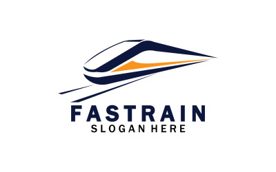 Logotipo del icono de transporte de tren más rápido v27
